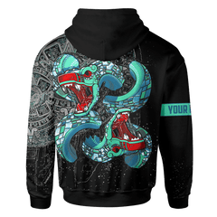 Aztec Double Quetzalcoatl Maya Aztec Calendar Customized 3D All Over Printed Hoodie