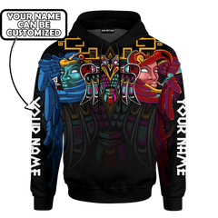 Aztec Eagle Warrior Maya Aztec Mexican Mural Art Customized 3D All Over Printed hoodie