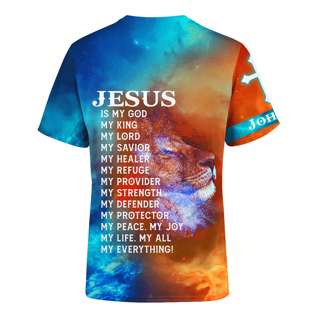 The King Jesus lion Galaxy Customized 3D All Over Printed Shirt - AM Style Design - Amaze Style™