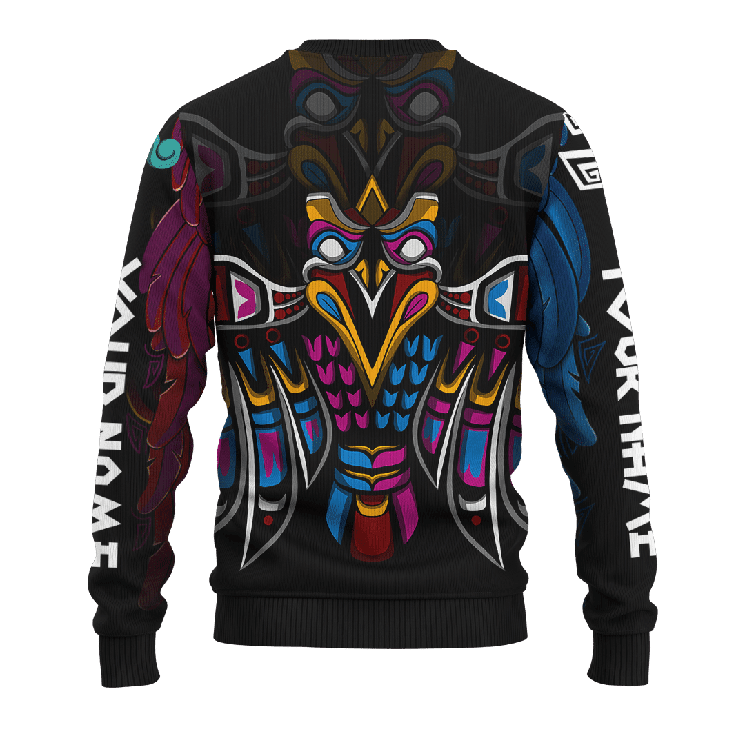 Aztec Eagle Warrior Maya Aztec Mexican Mural Art Customized 3D All Over Printed hoodie