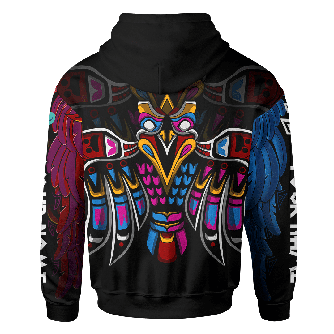 Aztec Eagle Warrior Maya Aztec Mexican Mural Art Customized 3D All Over Printed hoodie