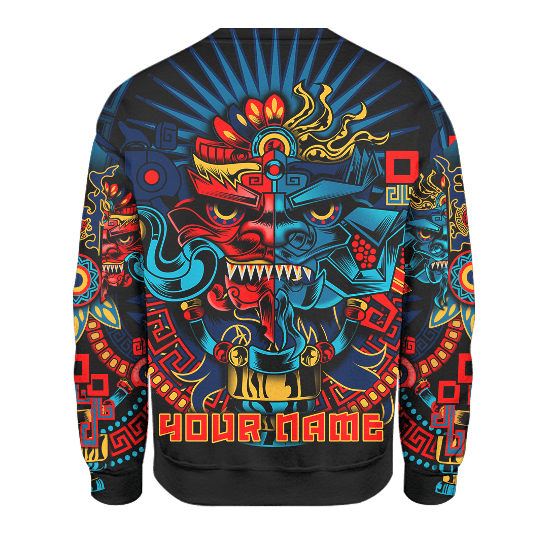 Aztec Sun Gods Mural Art Customized 3D All Over Printed Hoodie