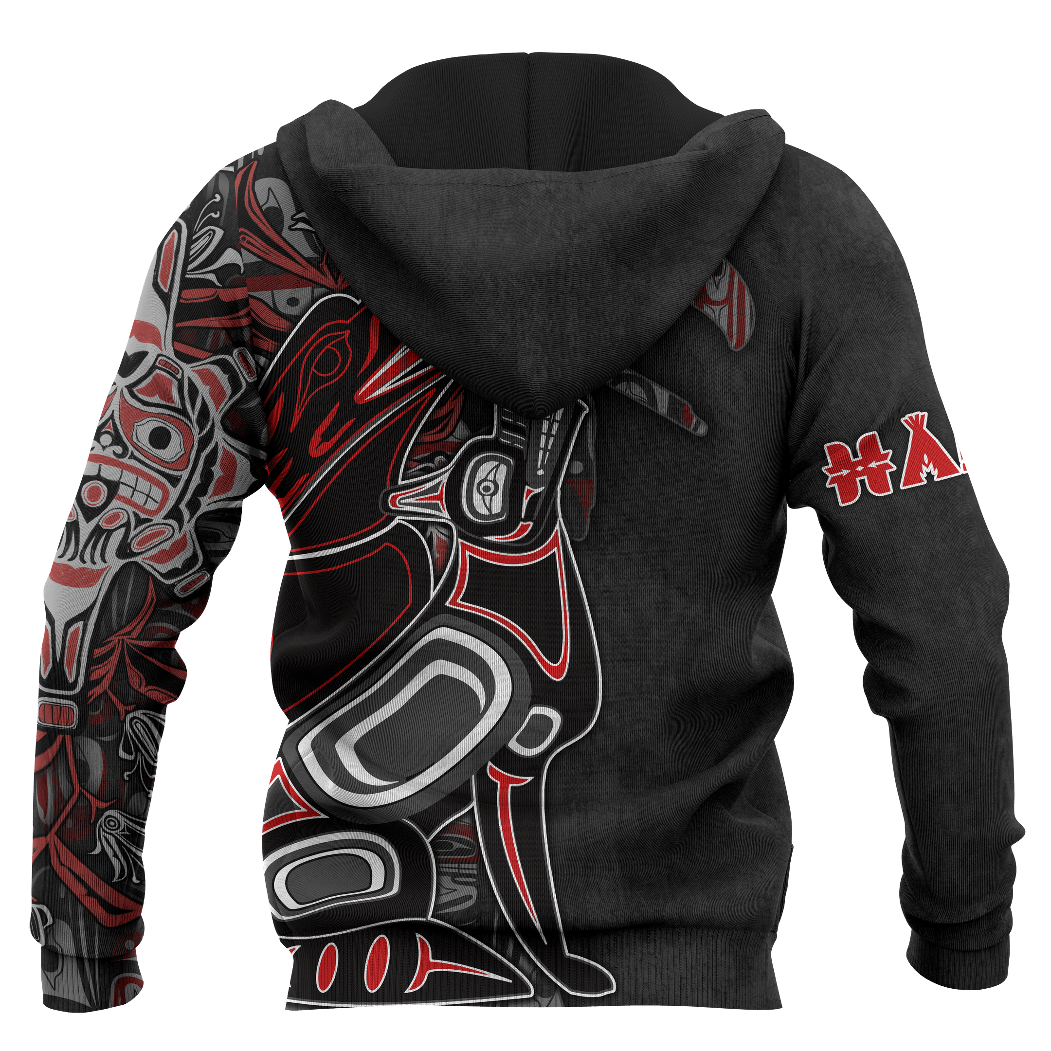 Raven And Wolf Native American Pacific Northwest Style Customized All Over Printed hoodie