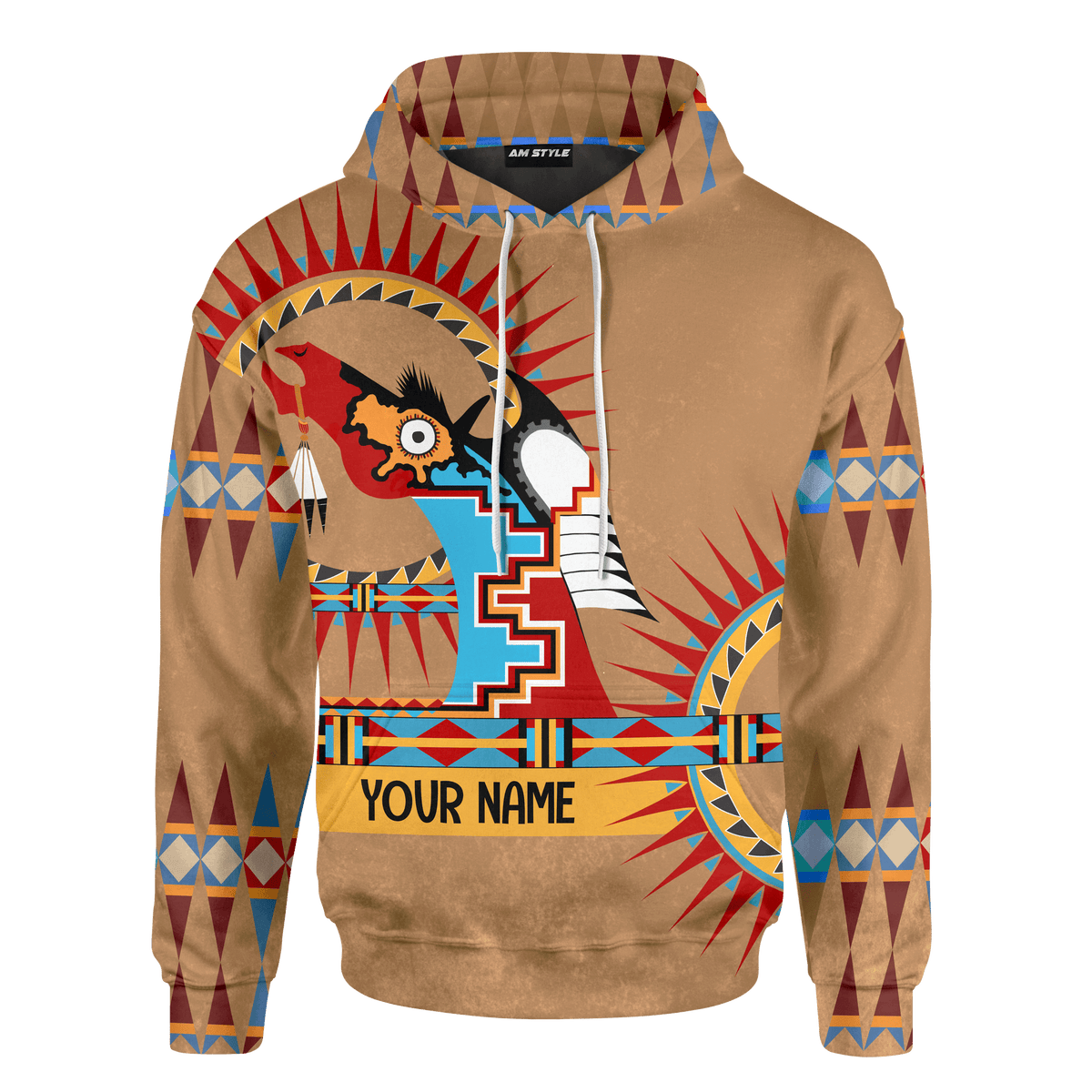 Custom Indian War Horse Custom Native American Pattern 3D All Over Printed Shirt - AM Style Design - Amaze Style™