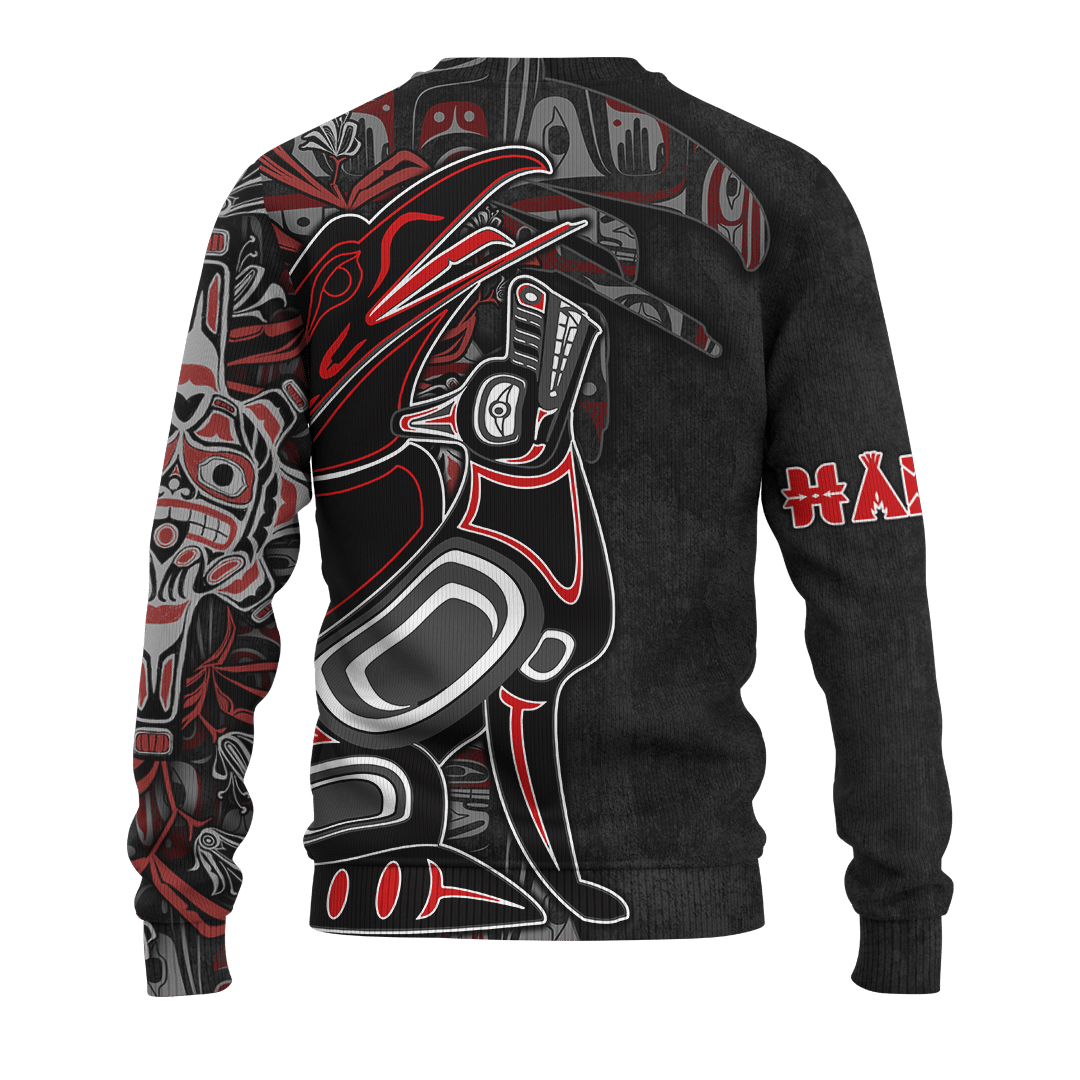 Raven And Wolf Native American Pacific Northwest Style Customized All Over Printed hoodie