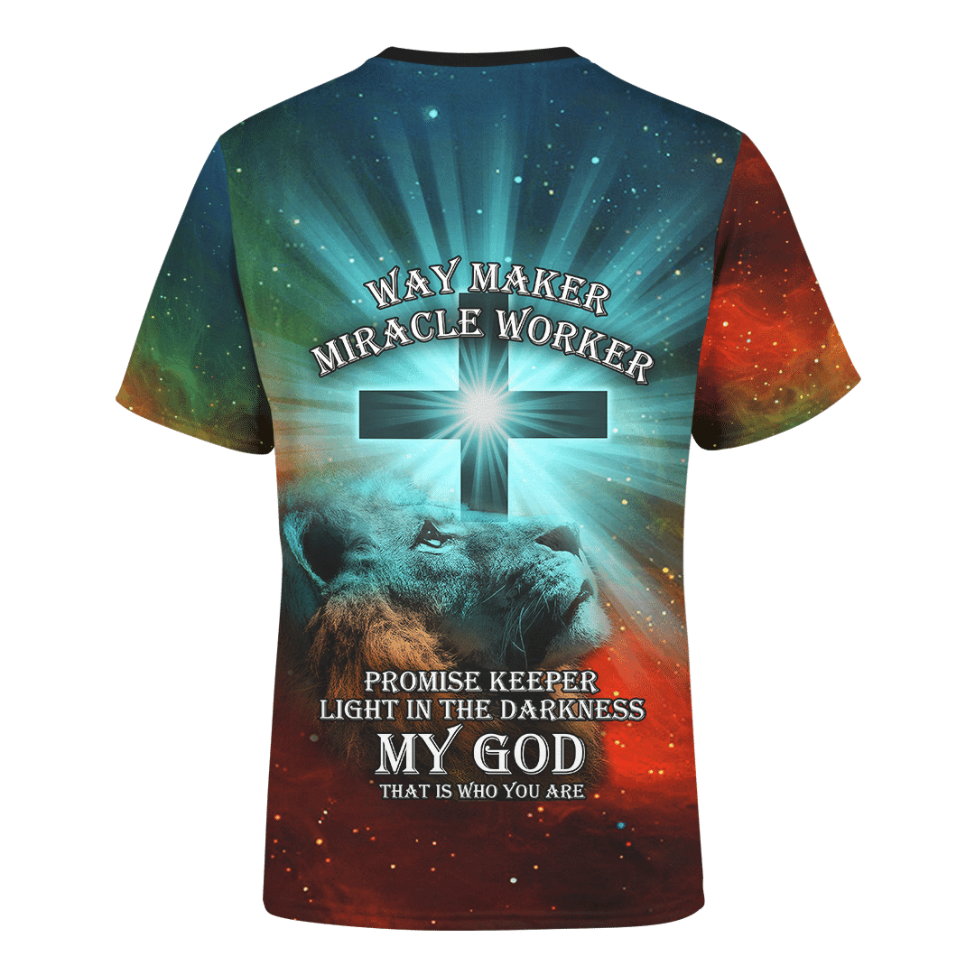 Lion Jesus Way Maker Customized 3D All Over Printed Shirt - AM Style Design - Amaze Style™