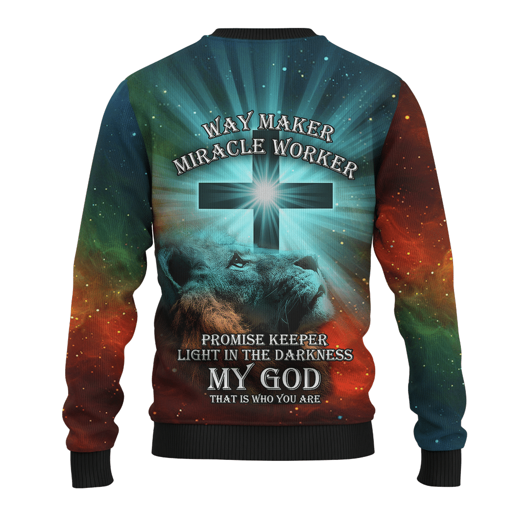 Lion Jesus Way Maker Customized 3D All Over Printed Shirt - AM Style Design - Amaze Style™