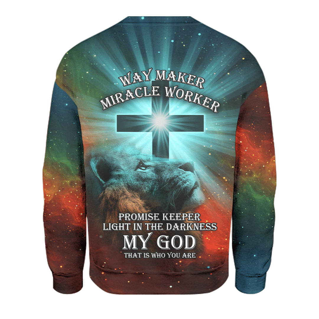 Lion Jesus Way Maker Customized 3D All Over Printed Shirt - AM Style Design - Amaze Style™