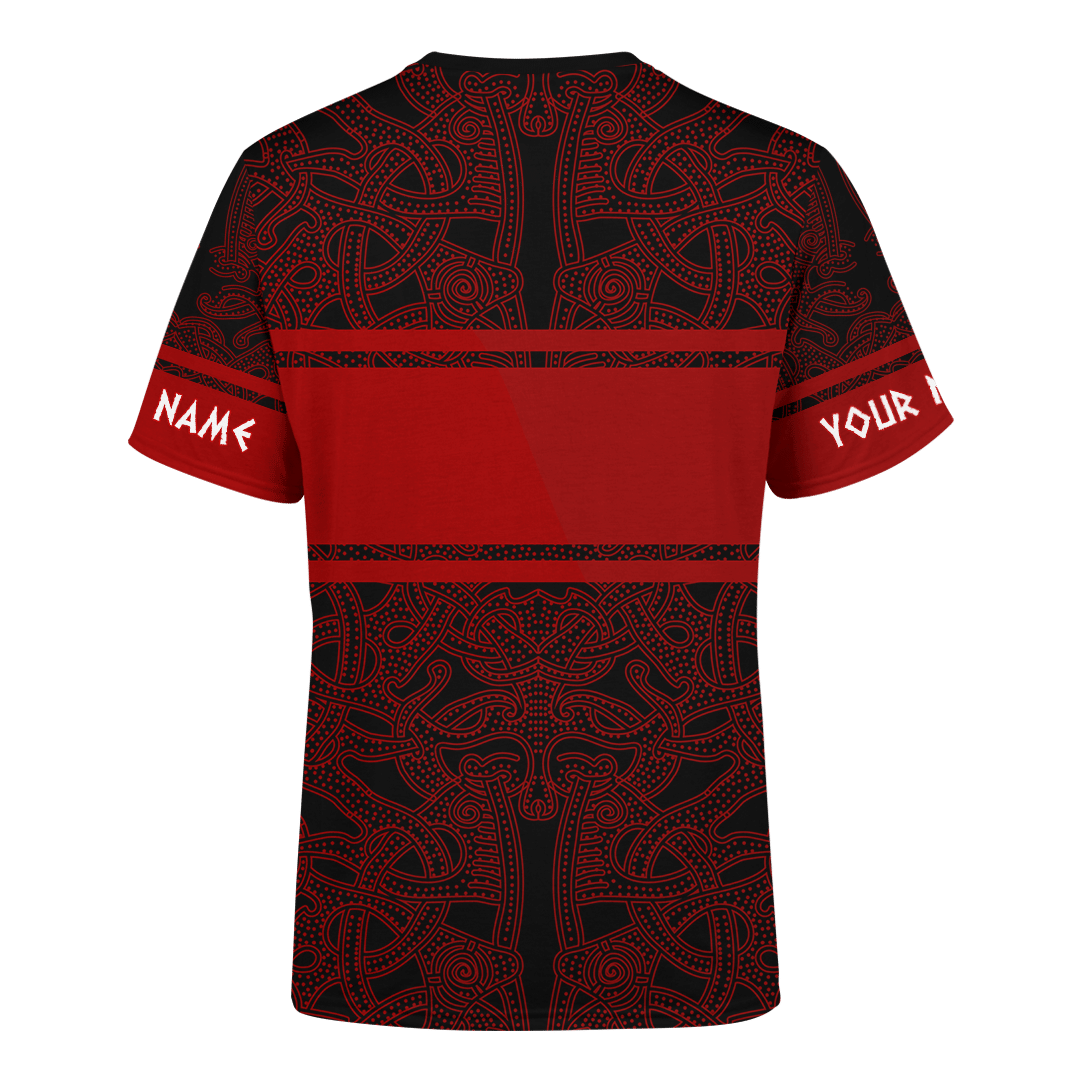 Viking The All Father Odin God Dark Red Colour Customized 3D All Over Printed Shirt - AM Style Design - Amaze Style™