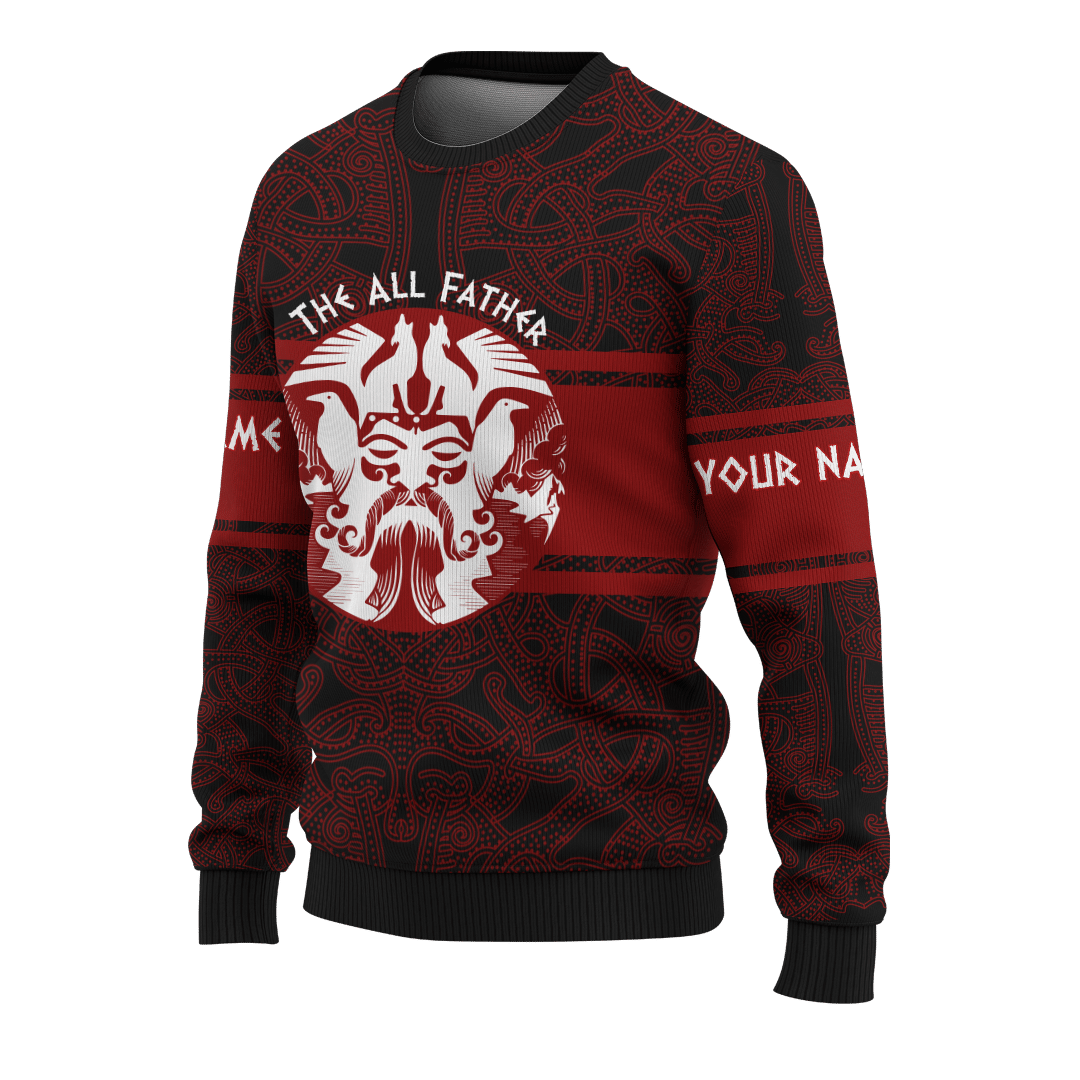 Viking The All Father Odin God Dark Red Colour Customized 3D All Over Printed Shirt - AM Style Design - Amaze Style™