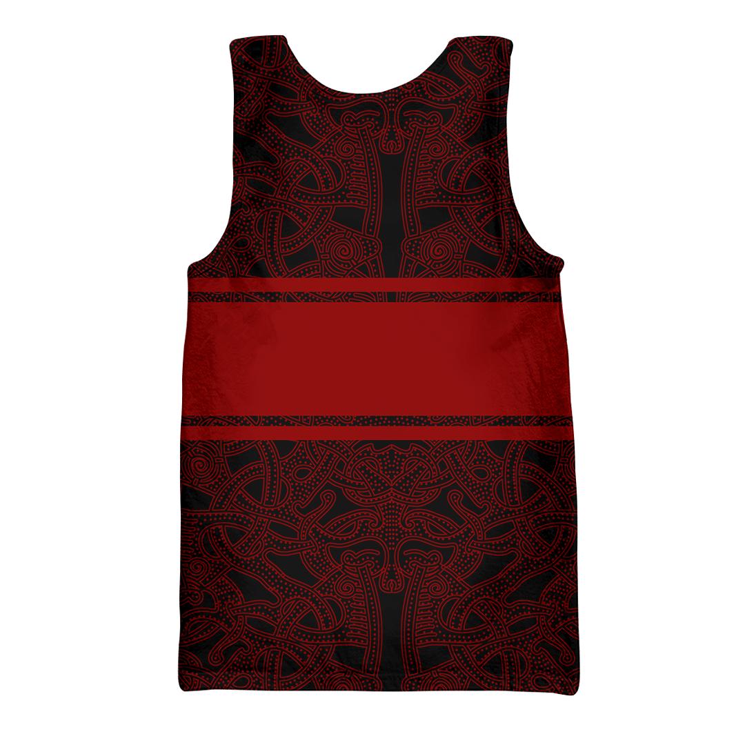 Viking The All Father Odin God Dark Red Colour Customized 3D All Over Printed Shirt - AM Style Design - Amaze Style™