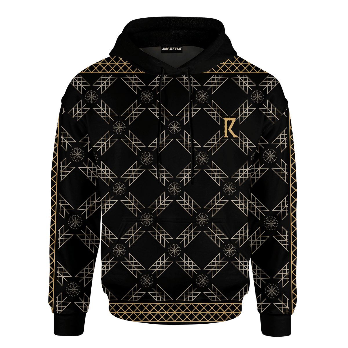 Norse Viking Matrix of Fate Skuld's Net Symbol Web of Wyrd Vinyl Customized 3D All Over Printed Shirt - AM Style Design - Amaze Style™