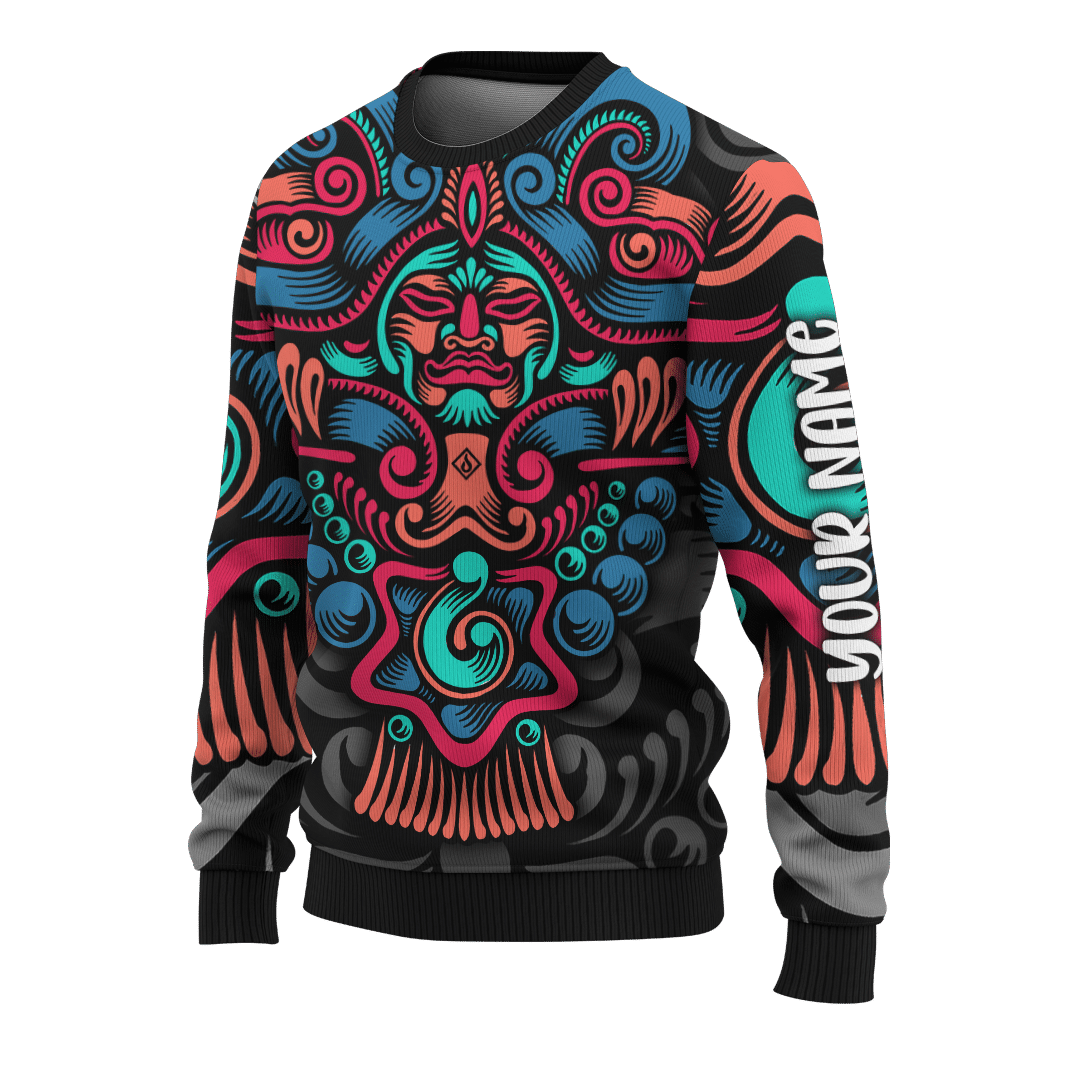 Aztec God Maya Aztec Calendar Customized 3D All Over Printed Hoodie