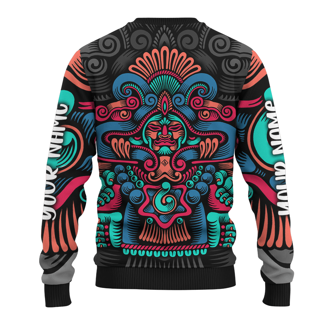 Aztec God Maya Aztec Calendar Customized 3D All Over Printed Hoodie