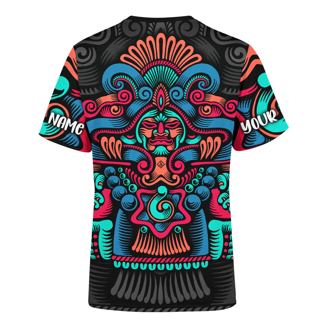 Aztec God Maya Aztec Calendar Customized 3D All Over Printed Hoodie