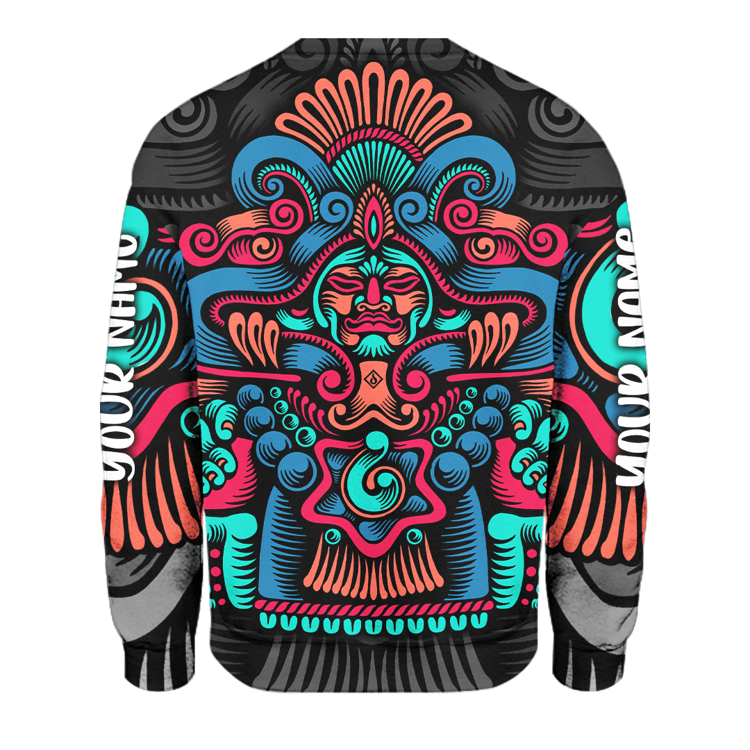 Aztec God Maya Aztec Calendar Customized 3D All Over Printed Hoodie