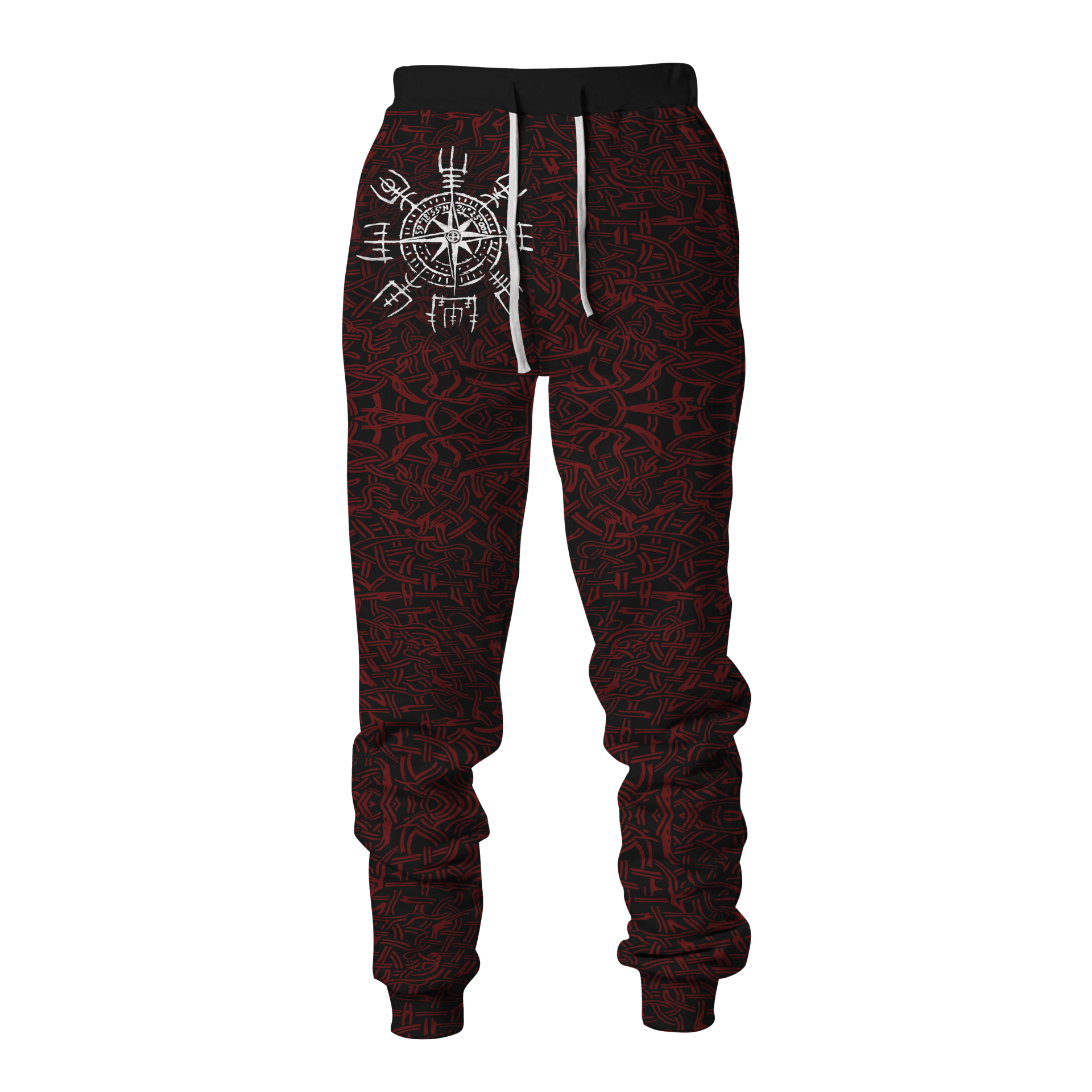 Viking Wolf And Vegvisir Tattoo Red Colour Customized 3D All Over Printed Shirt - AM Style Design - Amaze Style™