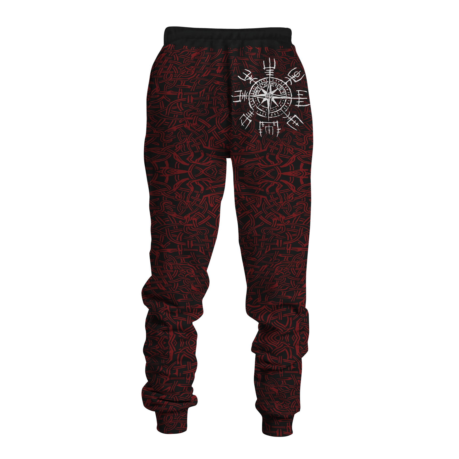 Viking Wolf And Vegvisir Tattoo Red Colour Customized 3D All Over Printed Shirt - AM Style Design - Amaze Style™