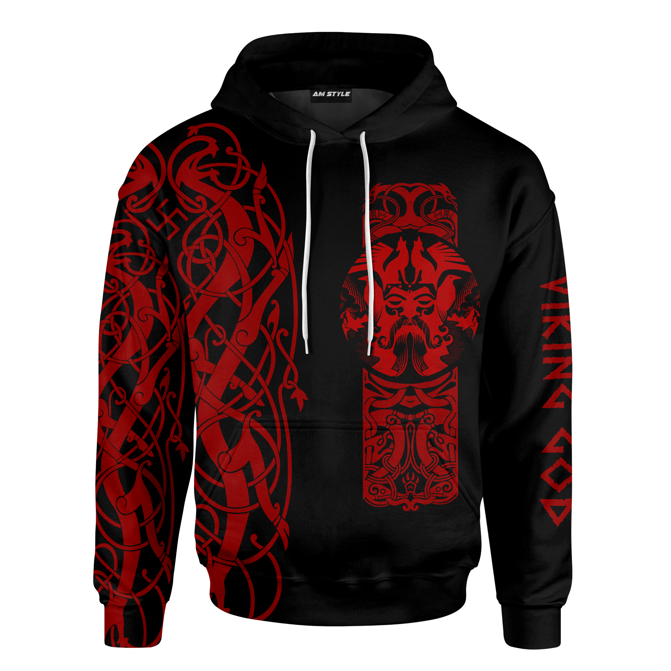 Viking The All Father Odin God Red Colour Customized 3D All Over Printed Shirt - AM Style Design - Amaze Style™