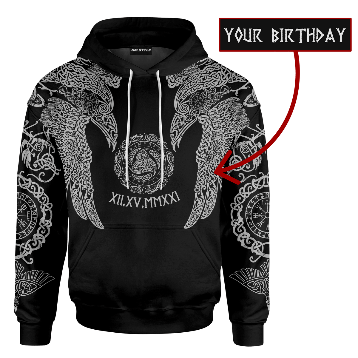 Viking Hugin And Munin Celtic Tattoo Customized 3D All Over Printed Shirt - AM Style Design - Amaze Style™