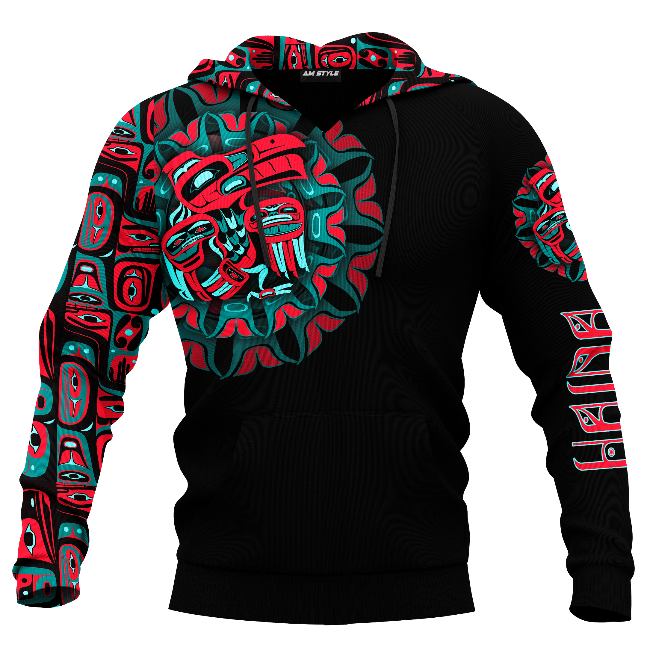 Raven Man Native American Pacific Northwest Style Customized All Over Printed Shirt - Am Style Design - Amaze Style™