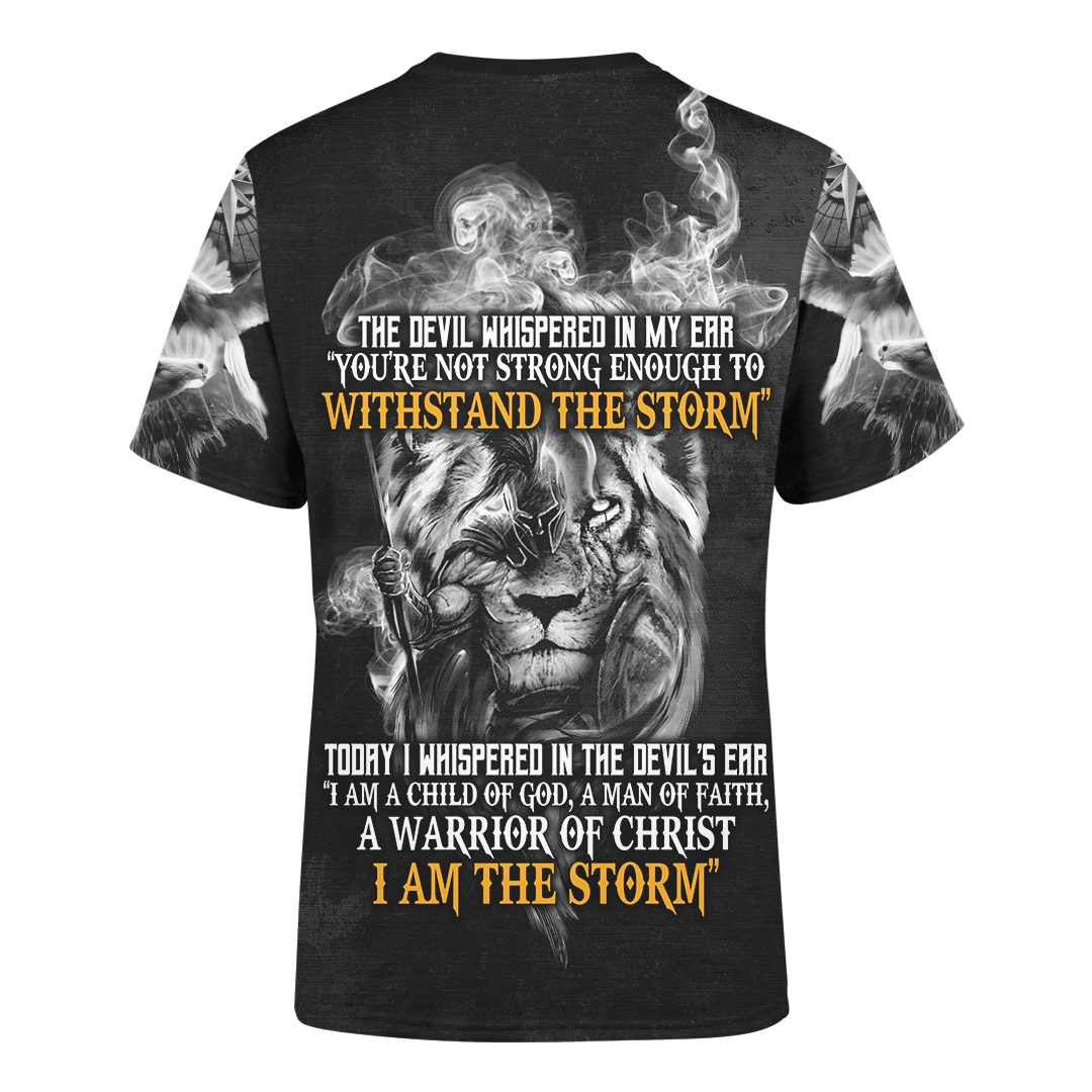 Jesus Lion A Warrior Of Christ Tattoo Customized 3D All Over Printed Shirt - AM Style Design - Amaze Style™