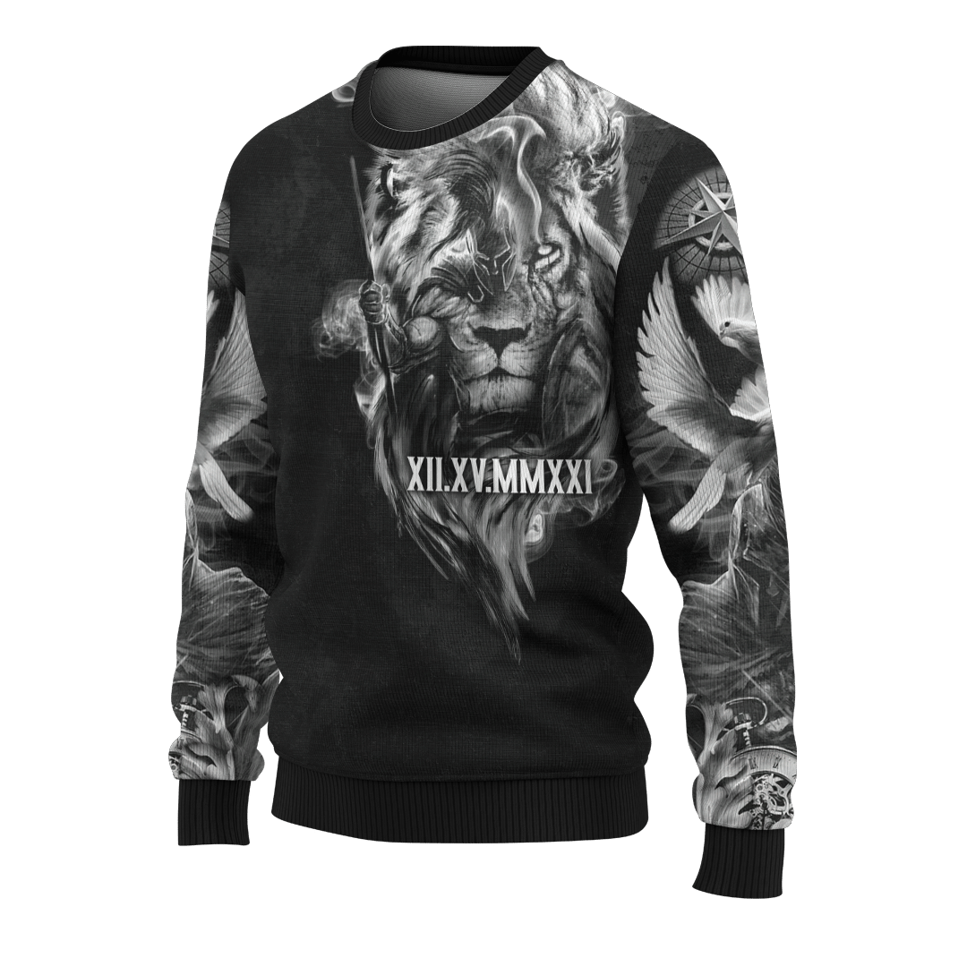 Jesus Lion A Warrior Of Christ Tattoo Customized 3D All Over Printed Shirt - AM Style Design - Amaze Style™