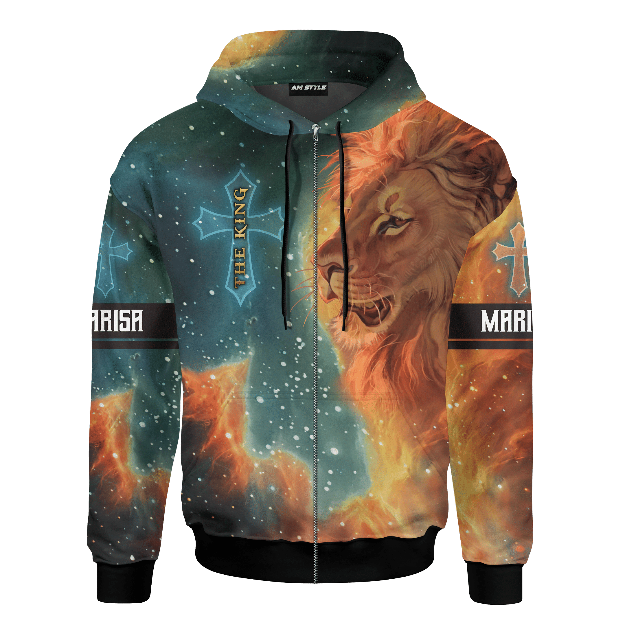 The King Jesus lion Galaxy Customized 3D All Over Printed Shirt - AM Style Design - Amaze Style™