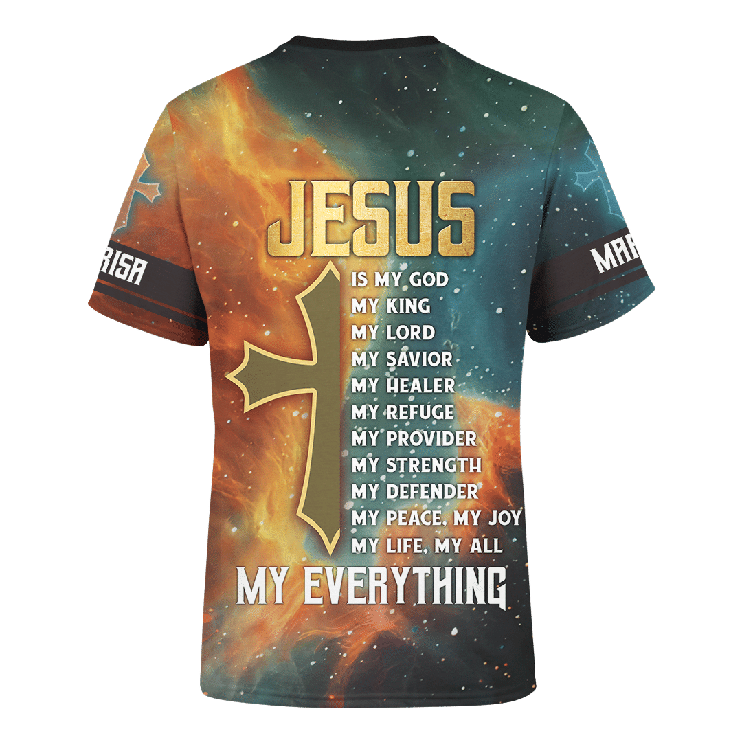 The King Jesus lion Galaxy Customized 3D All Over Printed Shirt - AM Style Design - Amaze Style™