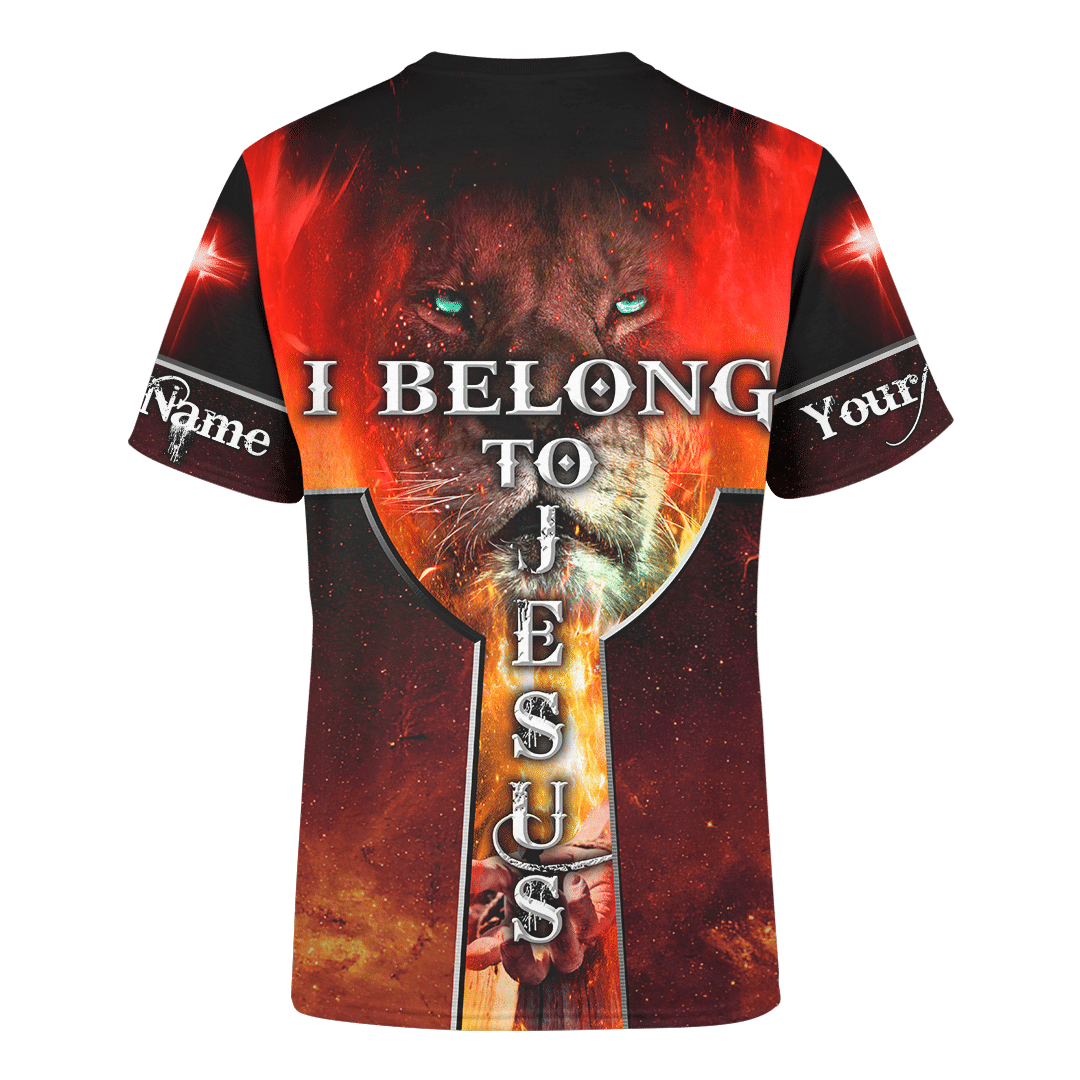 Jesus Lion I Belong To Jesus Customized 3D All Over Printed Shirt - AM Style Design - Amaze Style™