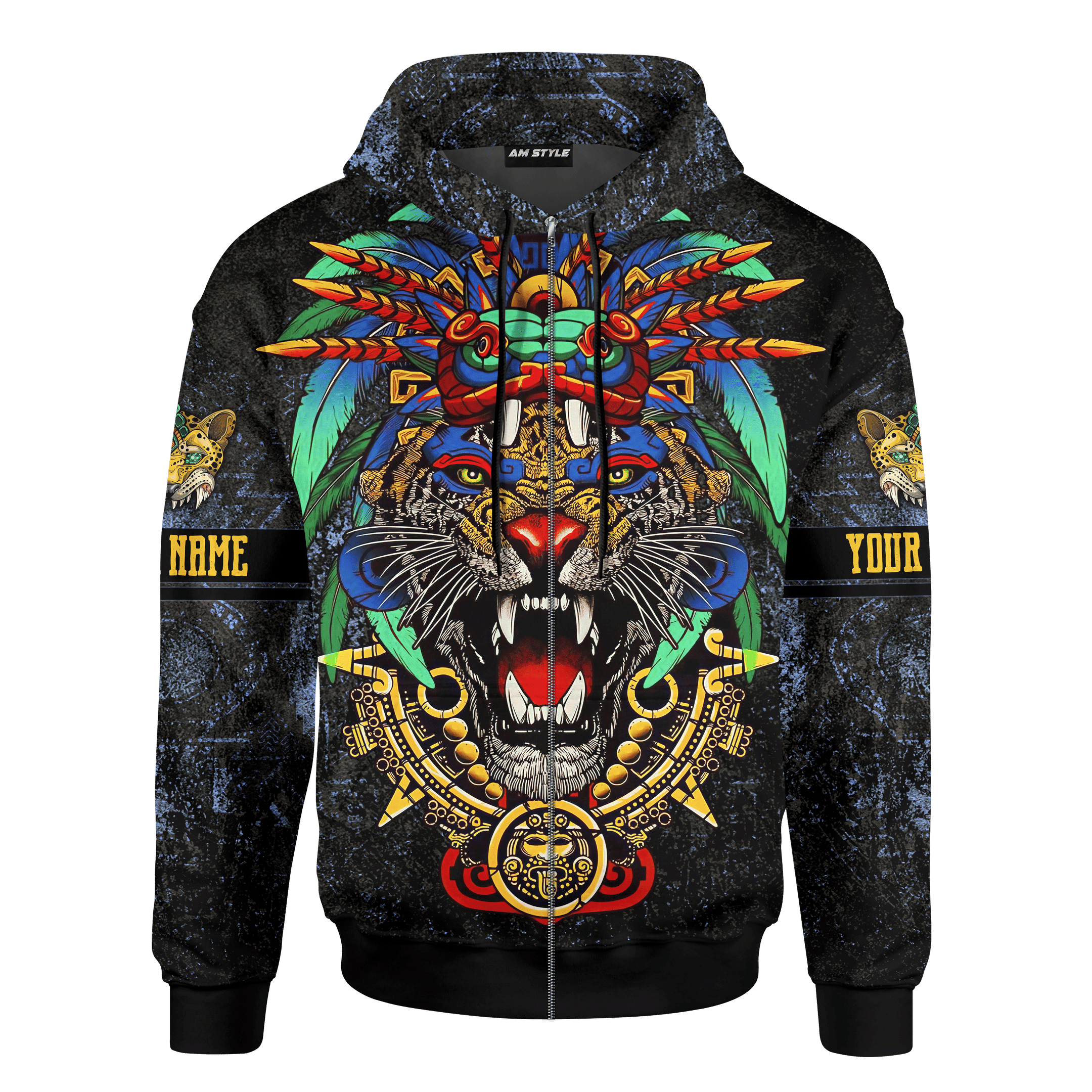 Aztec Golden Warrior Maya Aztec Customized 3D All Over Printed hoodie