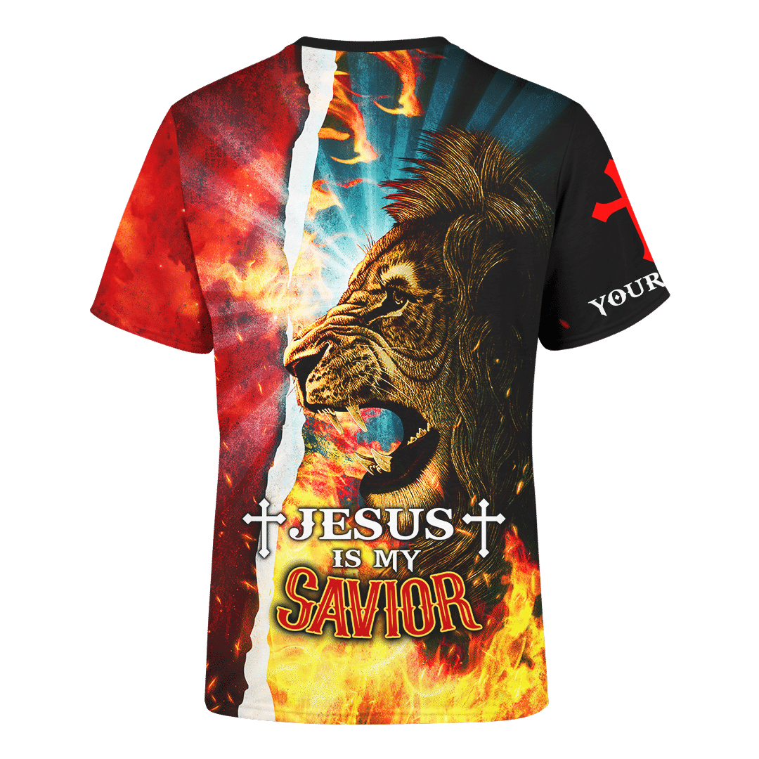 Jesus Is My Savior Jesus Lion Fire Jesus Customized 3D All Over Printed hoodie