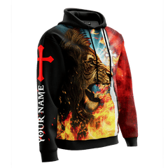 Jesus Is My Savior Jesus Lion Fire Jesus Customized 3D All Over Printed hoodie