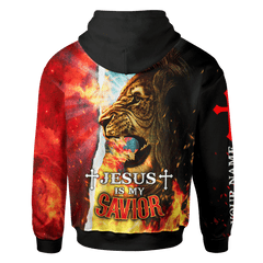 Jesus Is My Savior Jesus Lion Fire Jesus Customized 3D All Over Printed hoodie