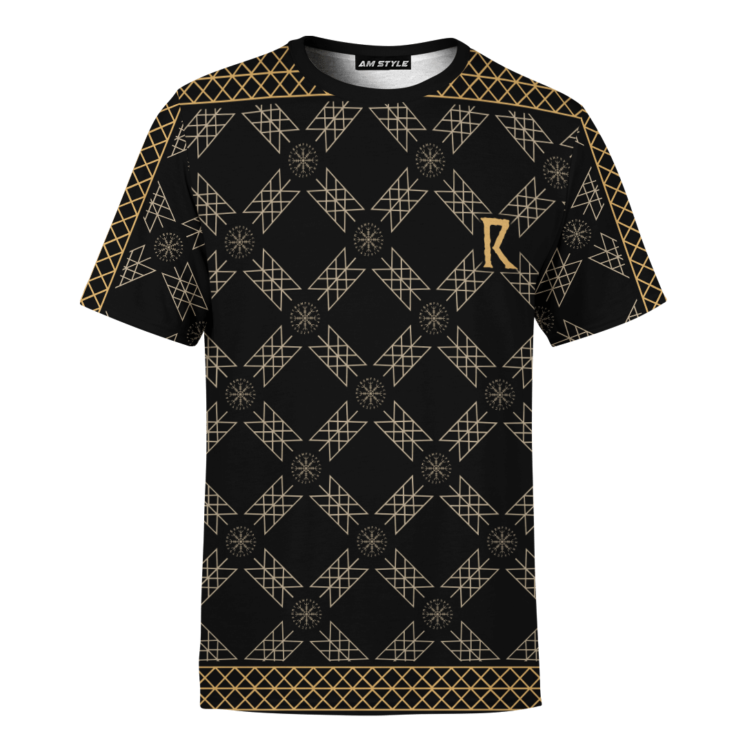 Norse Viking Matrix of Fate Skuld's Net Symbol Web of Wyrd Vinyl Customized 3D All Over Printed Shirt - AM Style Design - Amaze Style™