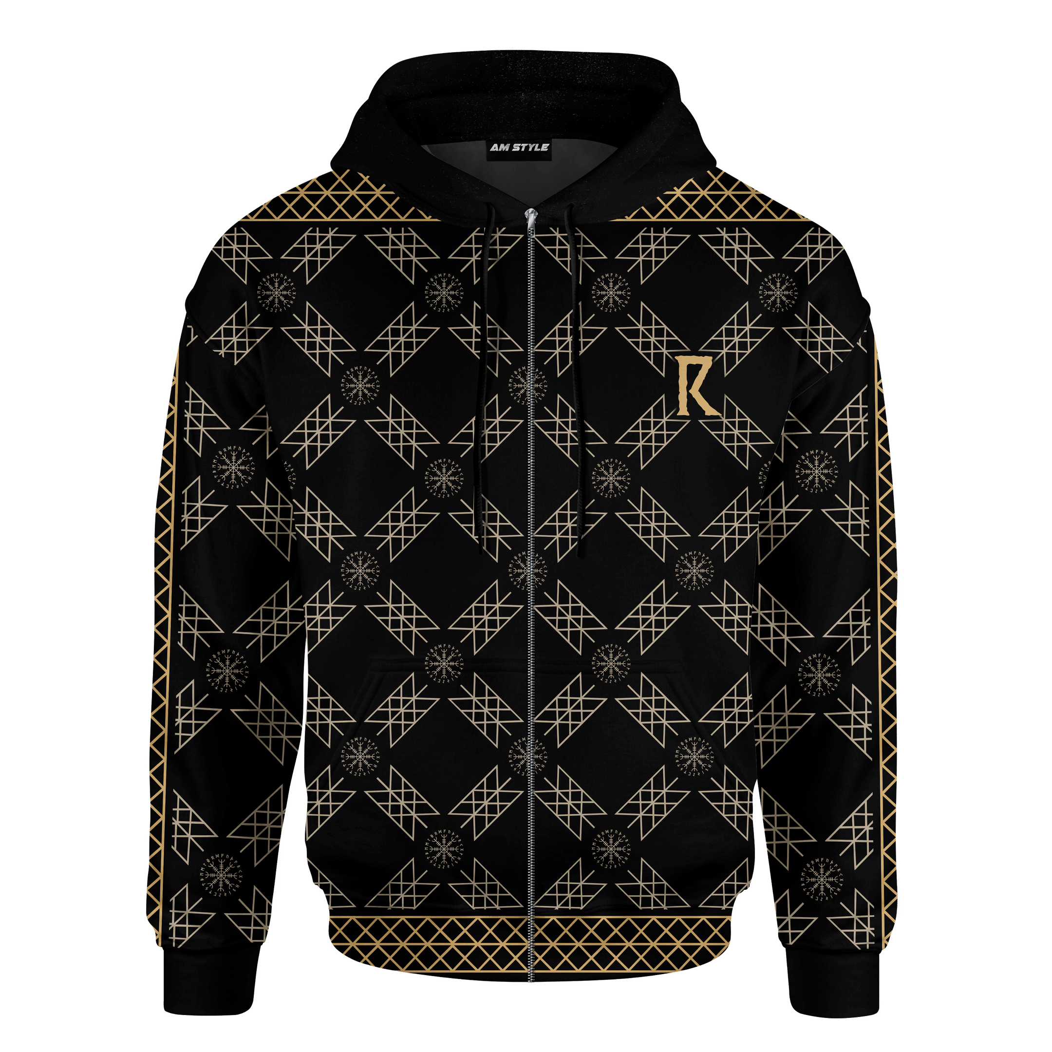 Norse Viking Matrix of Fate Skuld's Net Symbol Web of Wyrd Vinyl Customized 3D All Over Printed Shirt - AM Style Design - Amaze Style™