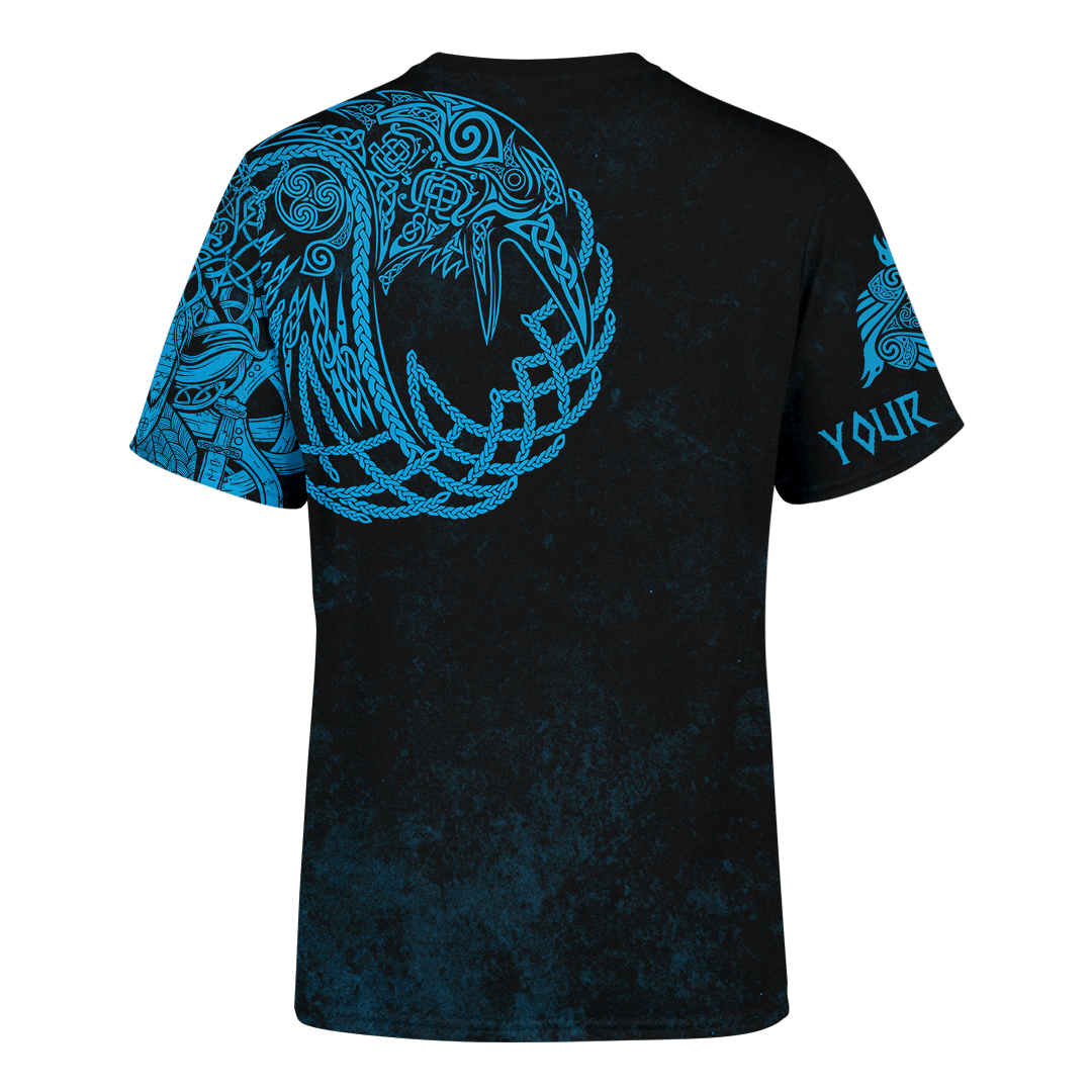 Viking Raven And Odin Norse God Customized 3D All Over Printed Shirt - AM Style Design - Amaze Style™