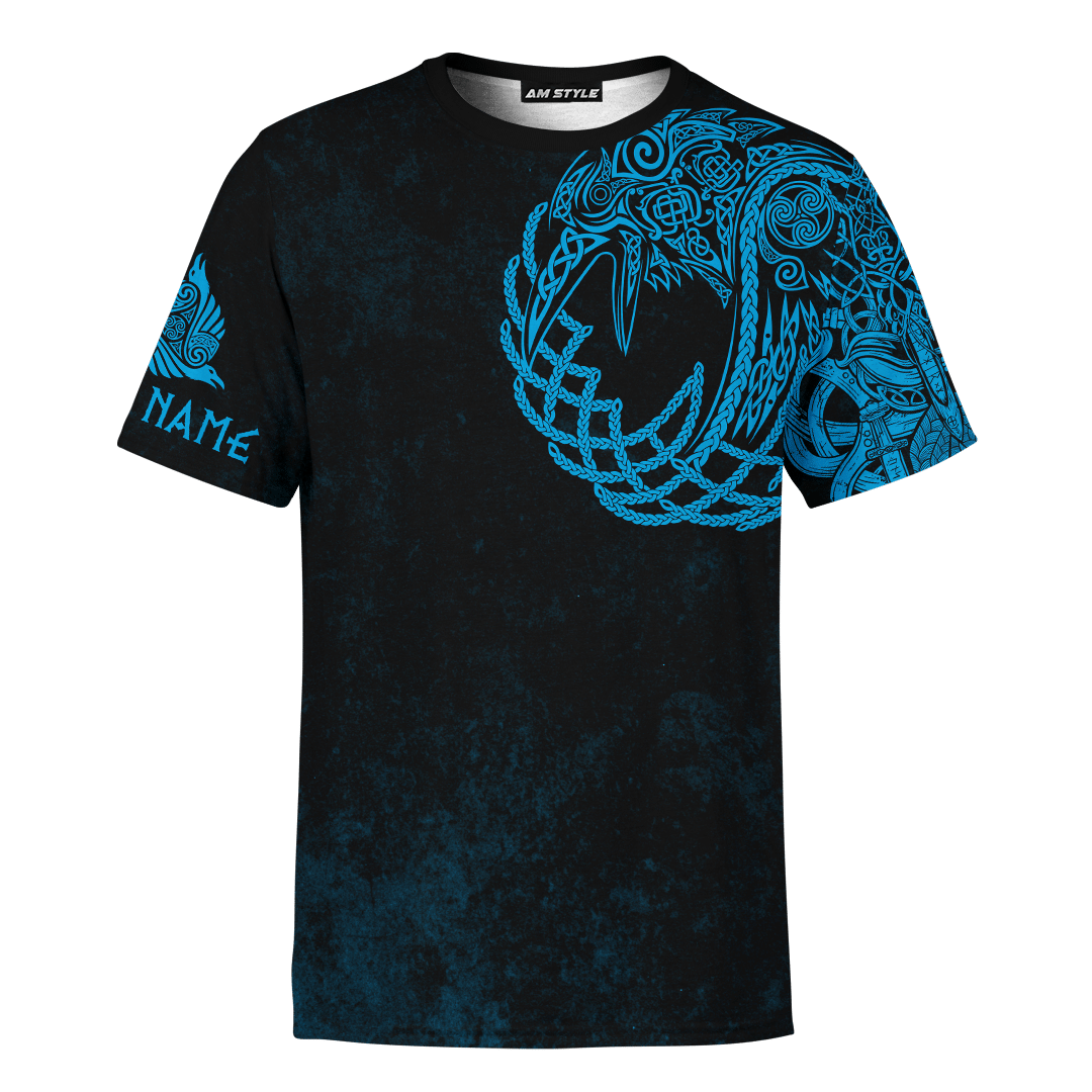 Viking Raven And Odin Norse God Customized 3D All Over Printed Shirt - AM Style Design - Amaze Style™