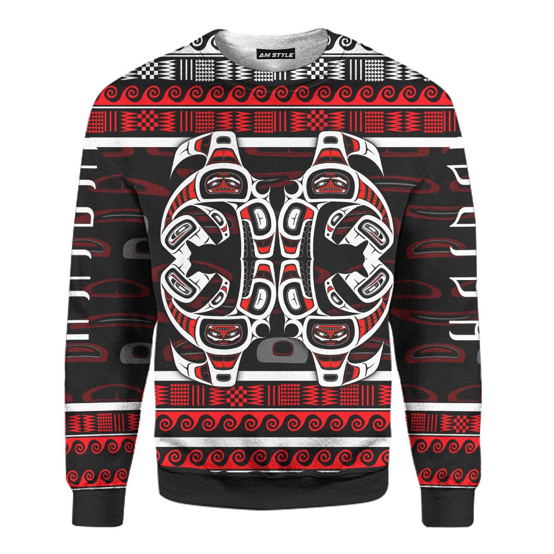 The Killing Whale Native American Pacific Northwest Style Customized All Over Printed Shirt - Am Style Design - Amaze Style™