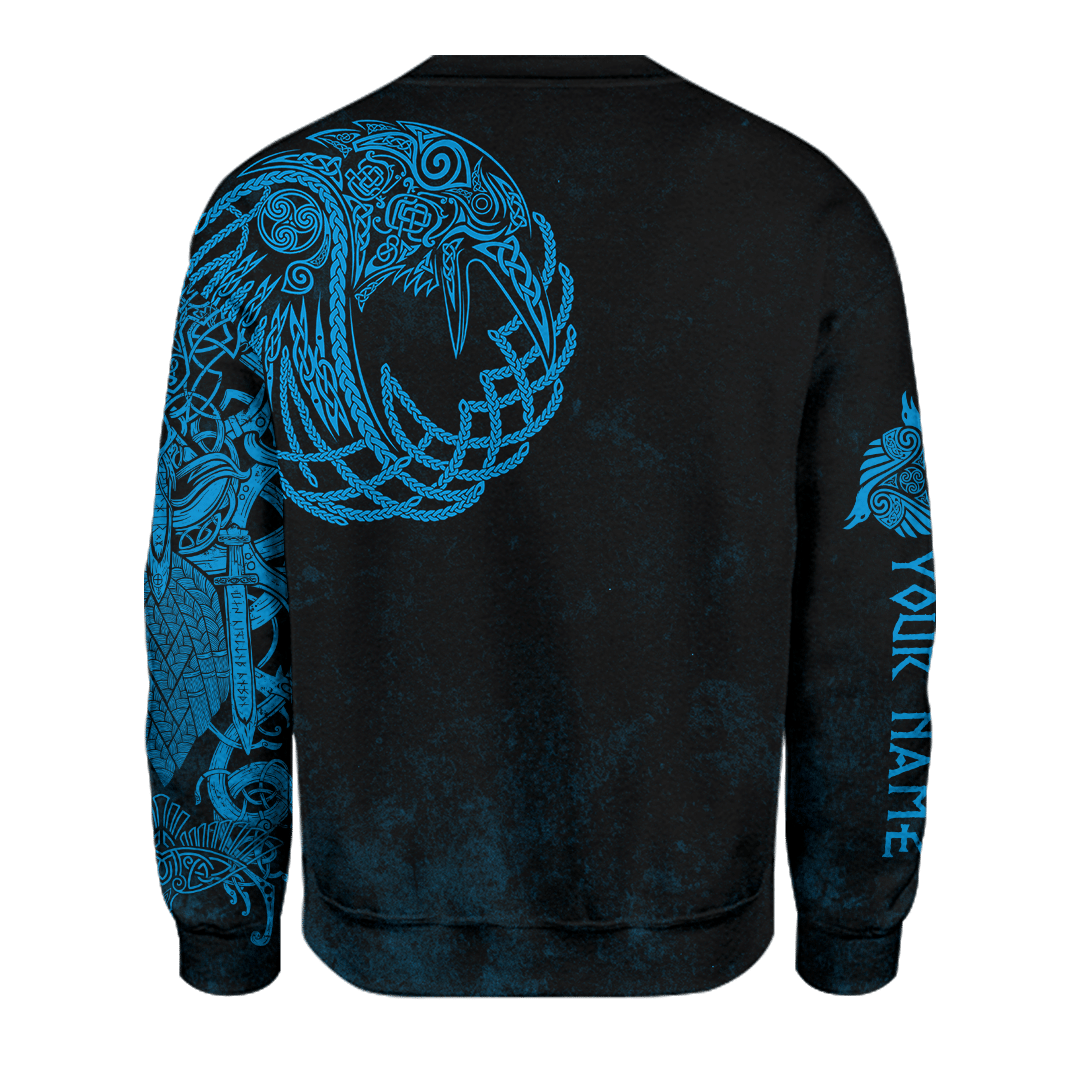 Viking Raven And Odin Norse God Customized 3D All Over Printed Shirt - AM Style Design - Amaze Style™