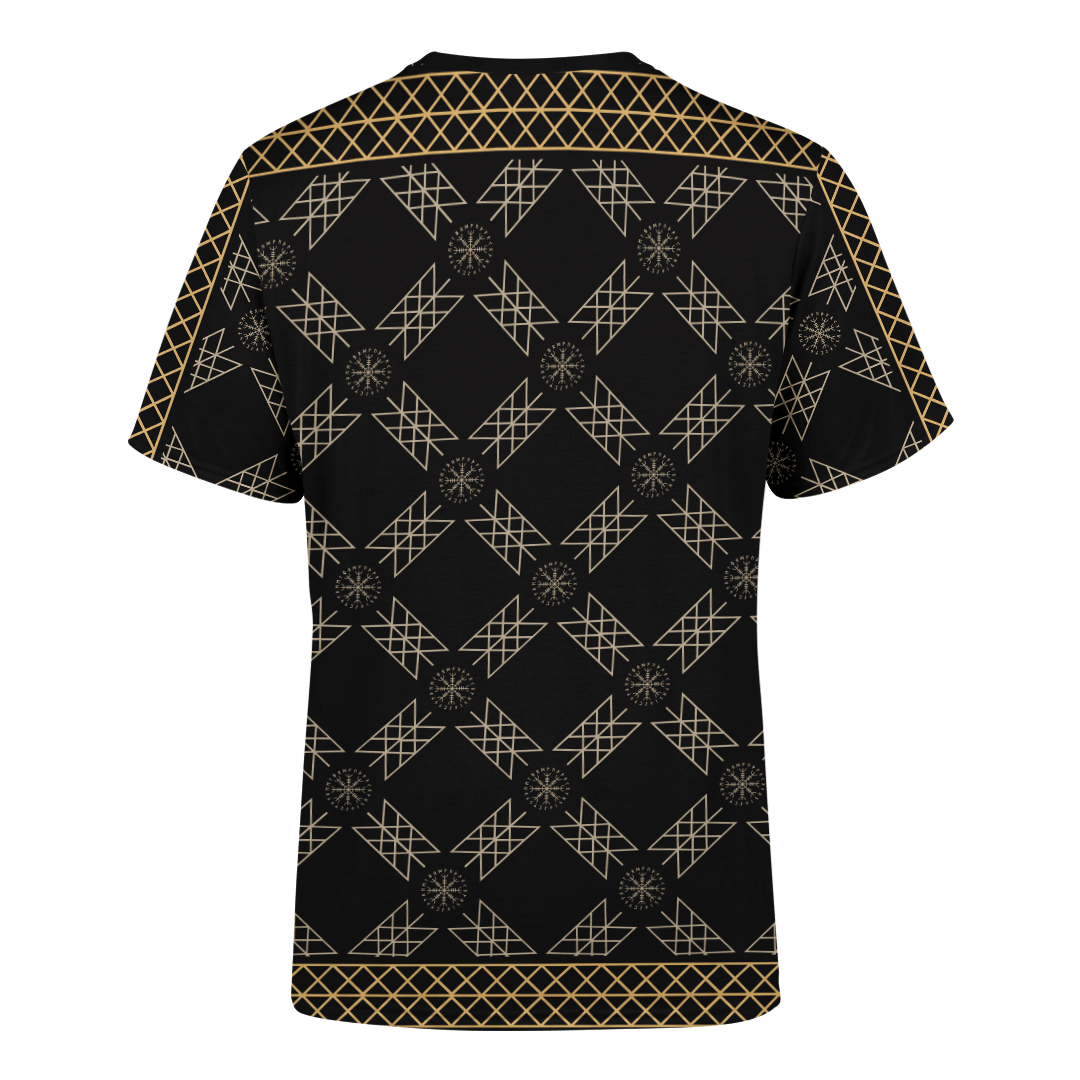 Norse Viking Matrix of Fate Skuld's Net Symbol Web of Wyrd Vinyl Customized 3D All Over Printed Shirt - AM Style Design - Amaze Style™