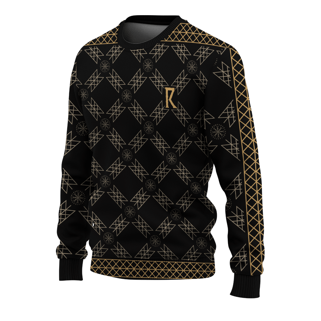 Norse Viking Matrix of Fate Skuld's Net Symbol Web of Wyrd Vinyl Customized 3D All Over Printed Shirt - AM Style Design - Amaze Style™