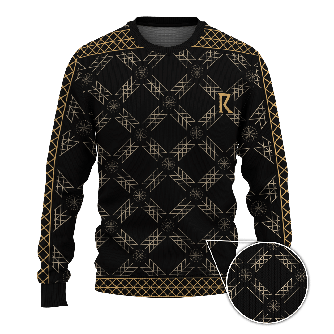 Norse Viking Matrix of Fate Skuld's Net Symbol Web of Wyrd Vinyl Customized 3D All Over Printed Shirt - AM Style Design - Amaze Style™