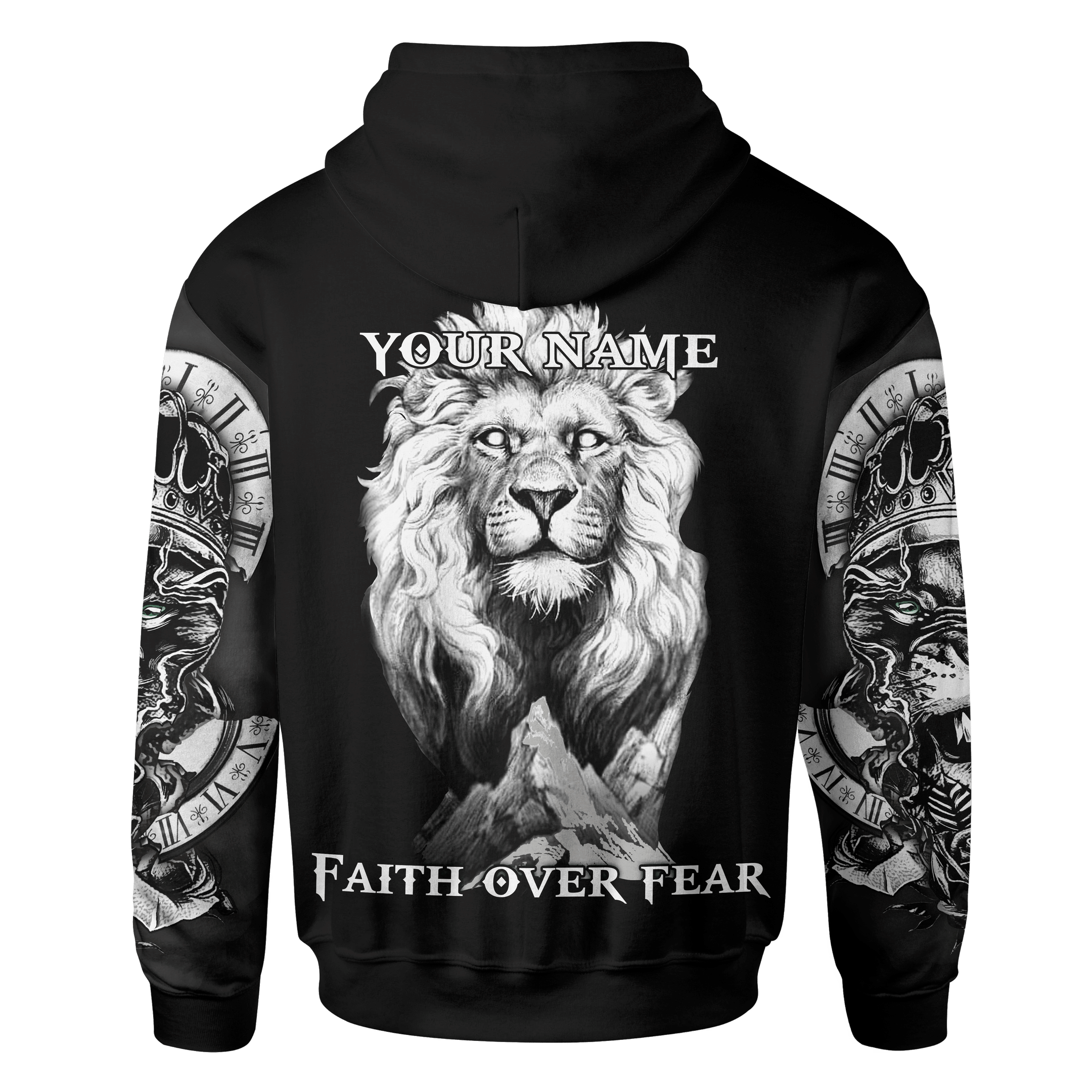 Jesus lion Tattoo Faith Over Fear Customized 3D All Over Printed Shirt - AM Style Design - Amaze Style™