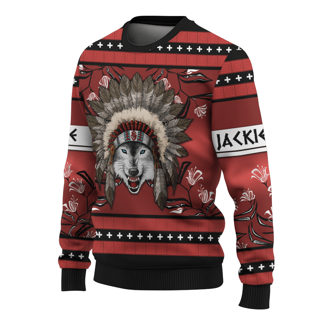 Wolf in Native American Pattern Customized 3D All Over Printed Shirt - Am Style Design - Amaze Style™