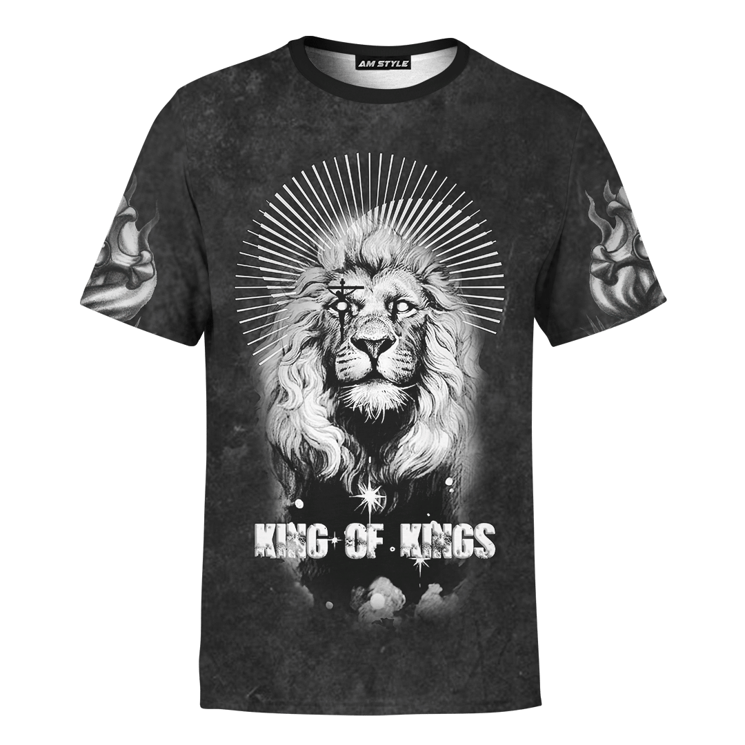 Jesus Lion Tattoo King Of Kings Customized 3D All Over Printed Shirt - AM Style Design - Amaze Style™