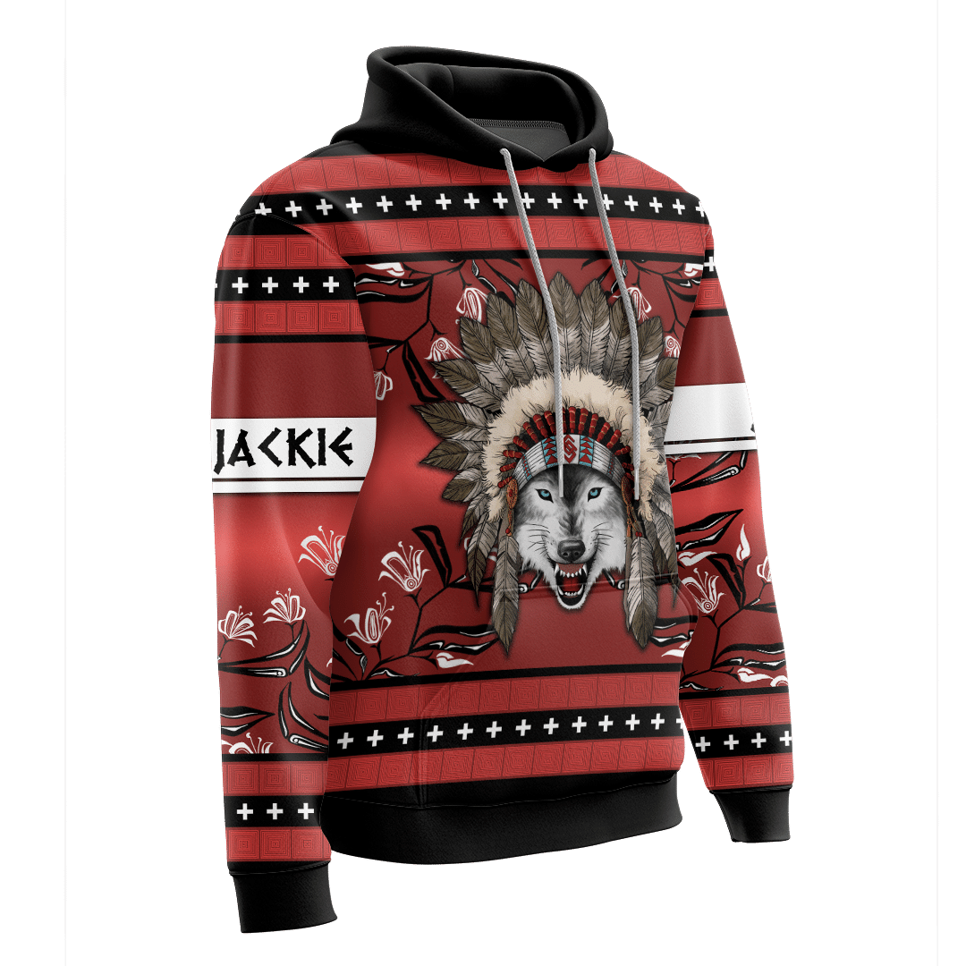 Wolf in Native American Pattern Customized 3D All Over Printed Shirt - Am Style Design - Amaze Style™