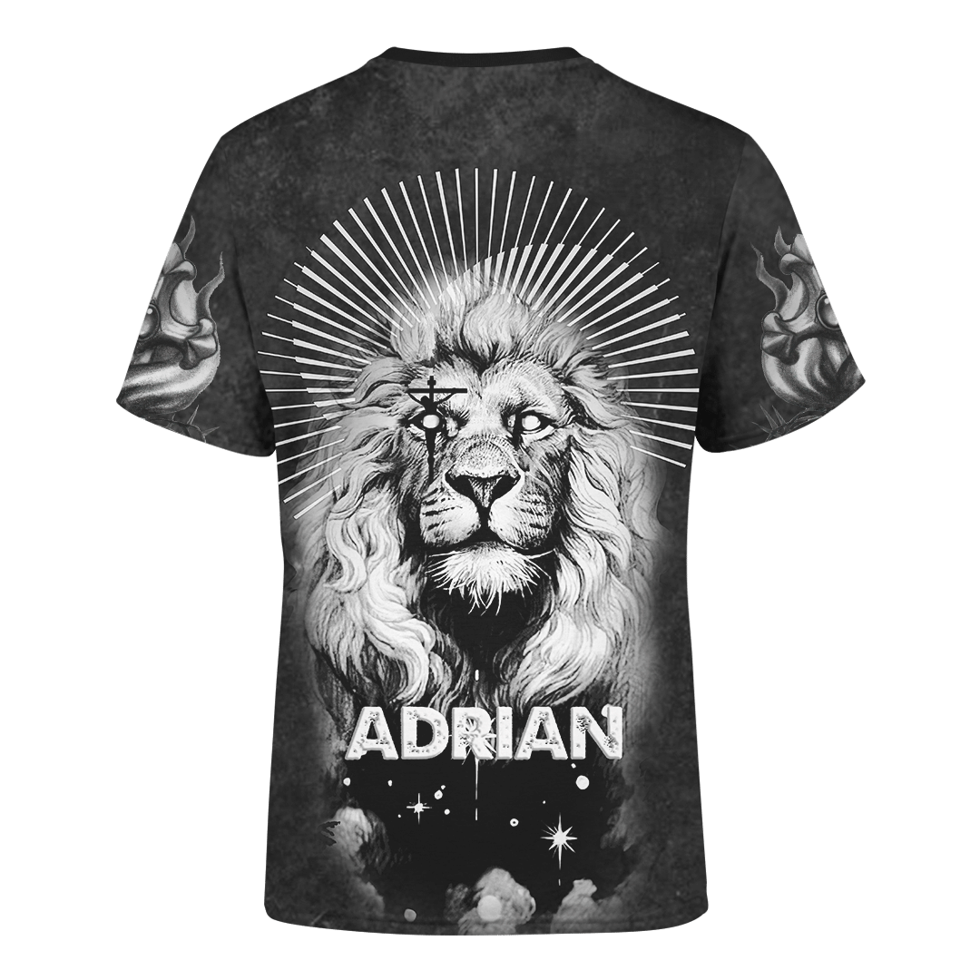 Jesus Lion Tattoo King Of Kings Customized 3D All Over Printed Shirt - AM Style Design - Amaze Style™