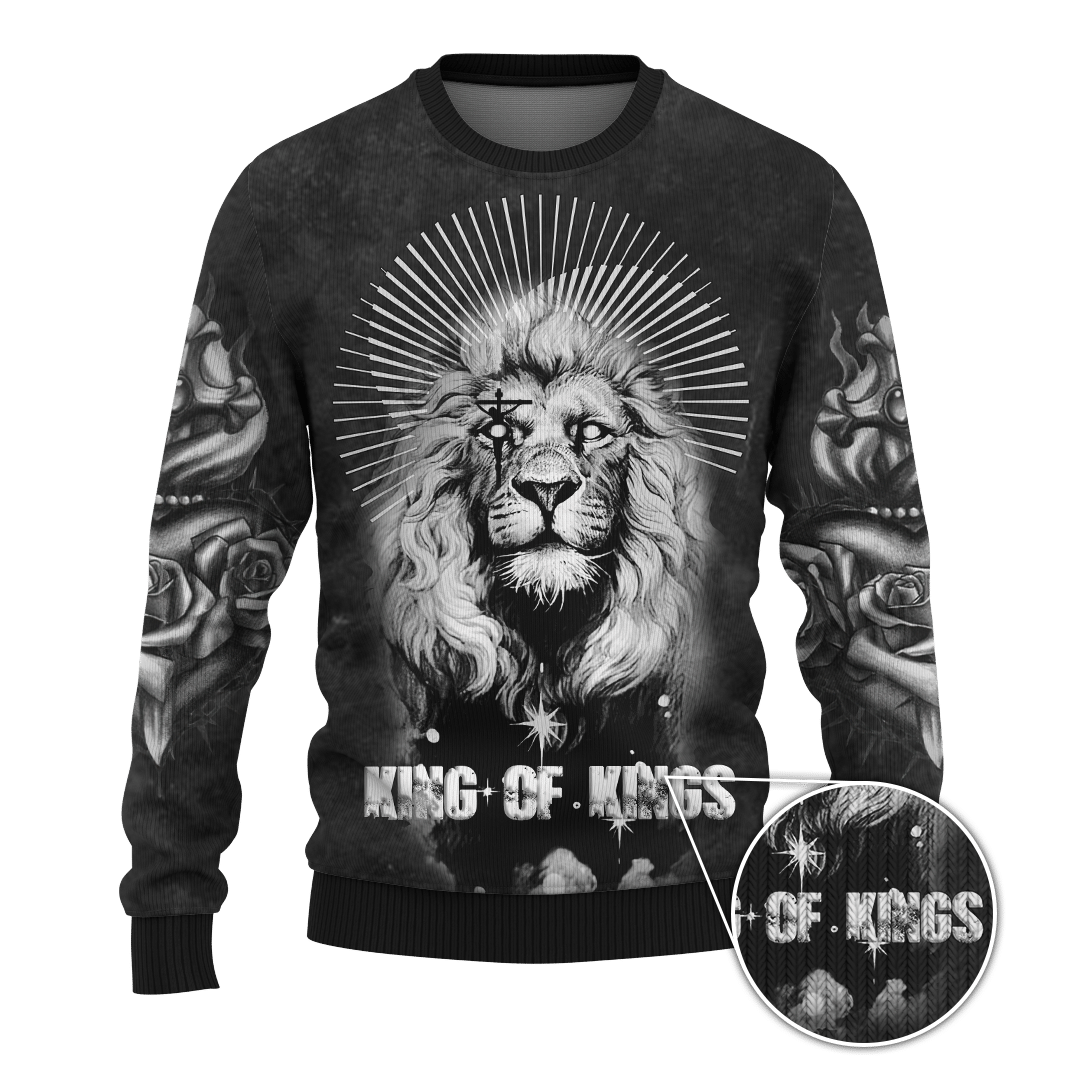 Jesus Lion Tattoo King Of Kings Customized 3D All Over Printed Shirt - AM Style Design - Amaze Style™