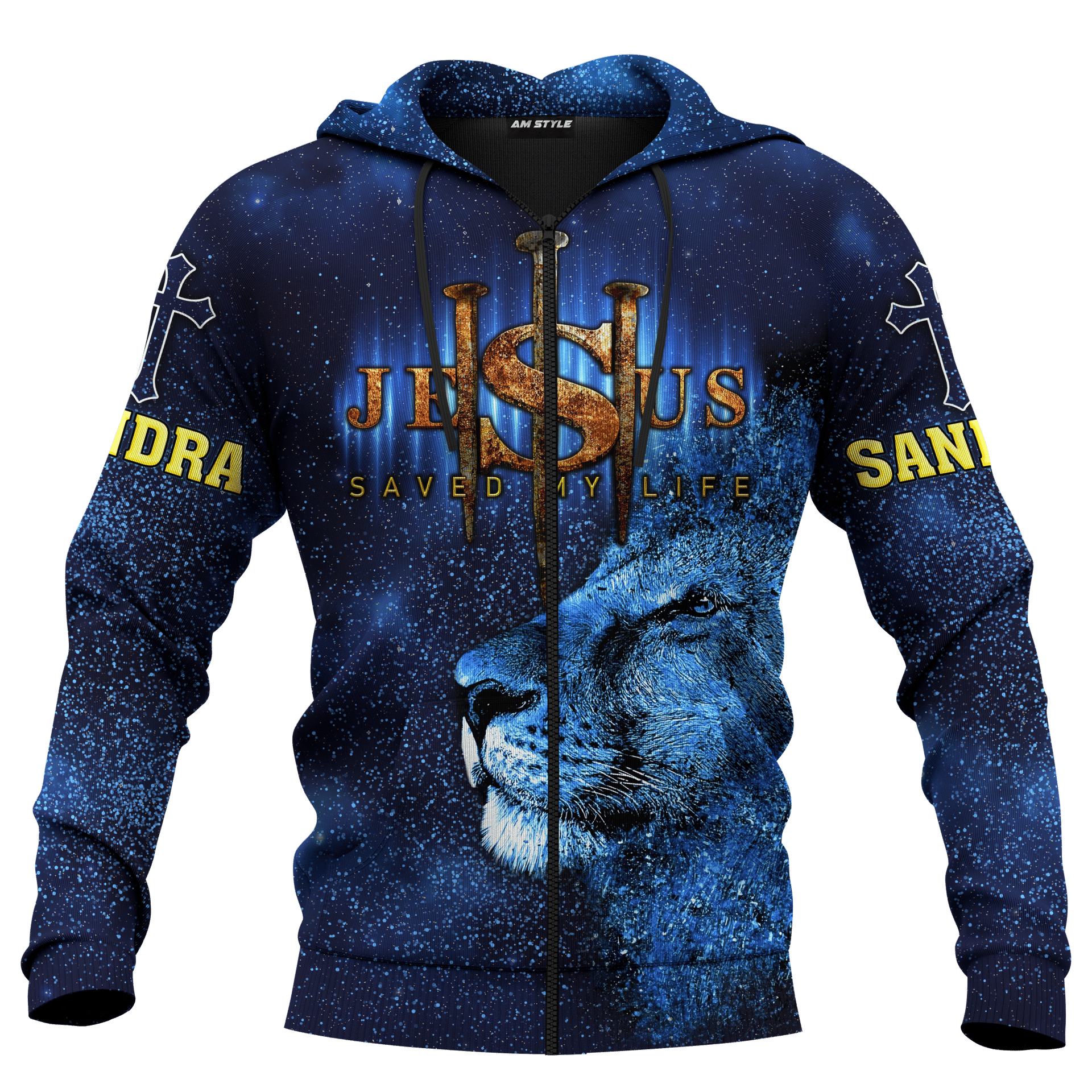 Jesus Lion Galaxy Way Maker Miracle Worker Customized 3D All Over Printed hoodie